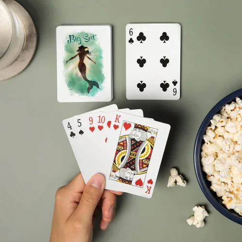 Vista 2 de Lantern Press Big Sur, California, Mermaid Underwater, 52 Playing Cards for Adults, Poker Size Card Deck