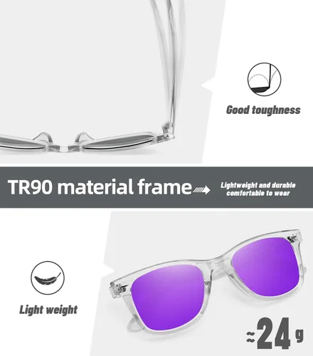 Vista 30 de MEETSUN Polarized Sunglasses for Women Men Classic Retro Square Frame Driving Sun Glasses UV Protection