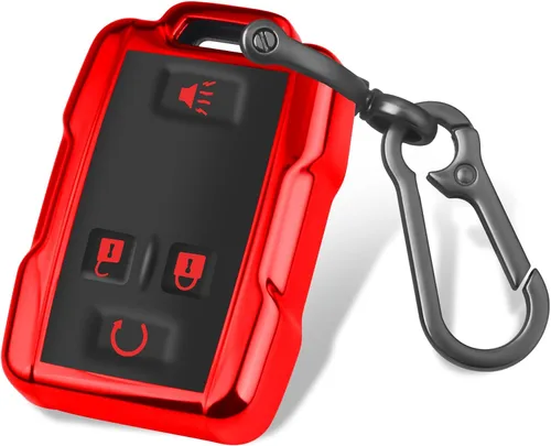 Vista 7 de QBUC - Funda para llavero Chevy con llavero (A: negro)