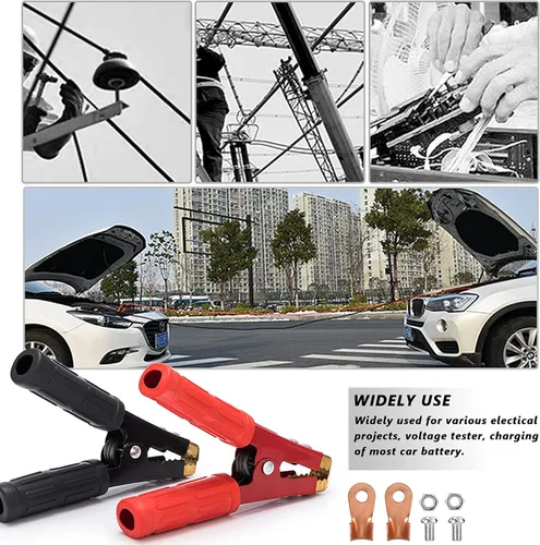 Vista 6 de HerMia 800A Heavy Duty Puente De Cobre Puente Cables Boost Abrazadera Cargador De Batería De Coche Abrazaderas (2 PCS)