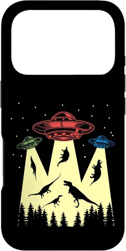 Vista 30 de Funda vintage de secuestro alienígena de dinosaurio para iPhone 17