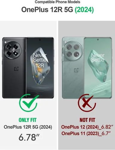 Vista 2 de Funda Poetic Revolution Compatible con OnePlus 12R 5G (2024), con protector de pantalla integrado, funciona con identificación por huellas