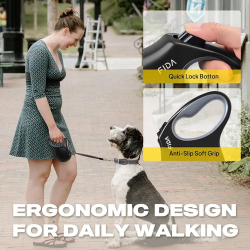 Vista 5 de Fida Correa Retráctil para Perros Raza Extra Pequeña, Correa Duradera de 10 pies para Caminar Mascotas para Perros Extra Pequeños/Gatos/Animales