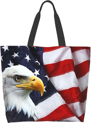 Vista 40 de Famame Canvas Tote Bag Large Women Casual Shoulder Bag Handbag Reusable Multipurpose Shopping Grocery Bag