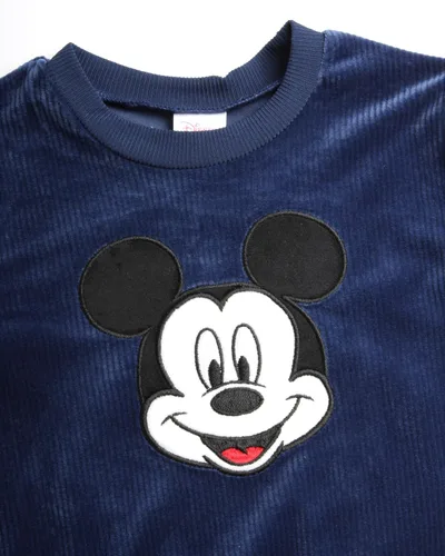 Vista 3 de Disney Conjunto de terciopelo para niño 2 piezas Mickey Mouse, Winnie the Pooh pantalones Sudadera y pantalones deportivos para niños pequeños