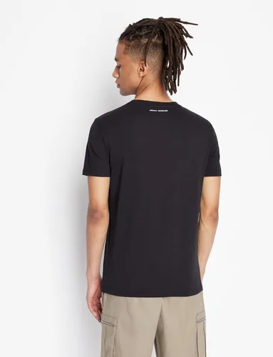 Vista 4 de AX Armani Exchange - Camiseta con logotipo de cuello redondo para hombre