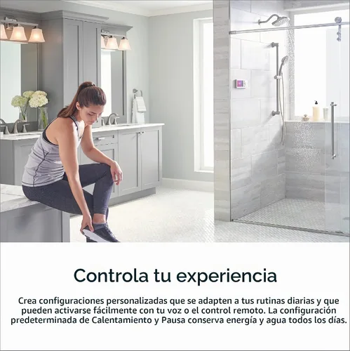 Vista 5 de Moen TS3302BL - Controlador de sistema de agua digital inteligente de 2 salidas para válvula de ducha termostática, en color negro mate