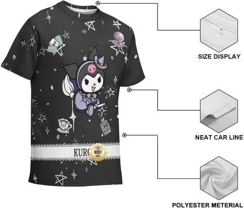 Vista 4 de Camisa personalizada Kawaii juvenil, camiseta de cosplay para niñas, camiseta clásica deportiva al aire libre, regalos creativos para fanáticos