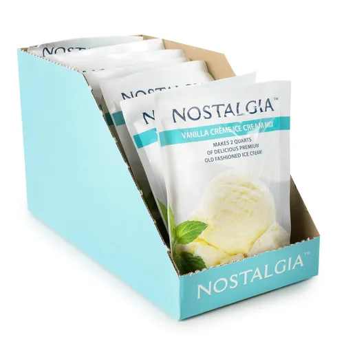 Vista 5 de Nostalgia Mezcla de helado premium, 8 paquetes (8 onzas), hace 16 cuartos de galón en total