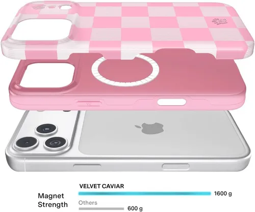 Vista 1305 de VELVET CAVIAR Funda para iPhone 15, compatible con MagSafe, probada contra caídas de 10 pies, fundas protectoras de diseño, leopardo color rosa