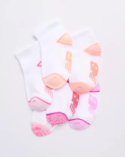 Vista 3 de New Balance Calcetines para bebé niña Paquete de 6 calcetines antideslizantes de corte cuarto bebébebé
