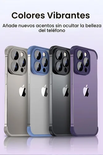 Vista 6 de LEKEVO Funda sin marco para iPhone 15 Pro Max con protector de lente de cámara, funda delgada de TPU suave a prueba de golpes, carcasa minimalista