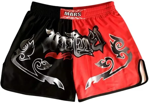 Vista 5 de O2TEE ¡Nuevo! Más de 10 estilos Muay Thai Shorts Combat Fight MMA Boxer Boxing Trunks Negro dragón