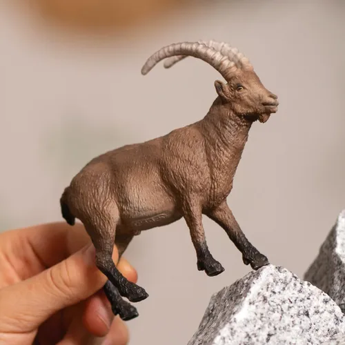 Vista 2 de Schleich Wild Life - Figura de Capricornio de juguete de animales salvajes, niños y niños pequeños a partir de 3 años