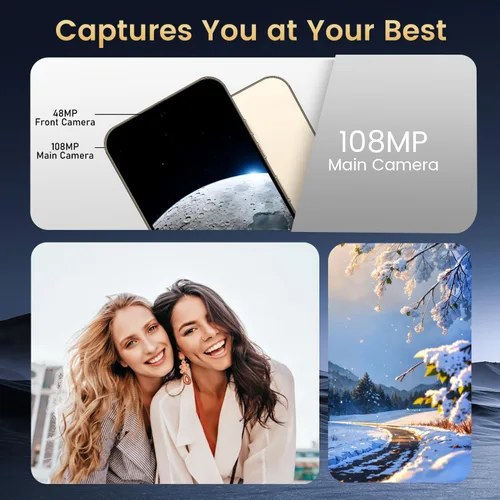 Vista 3 de Teléfono inteligente I25 Ultra Desbloqueado: Pantalla FHD+ de 6.99", 16GB RAM 512GB, batería 7000mAh, cámara de 108MP+68MP, lápiz óptico incorporado