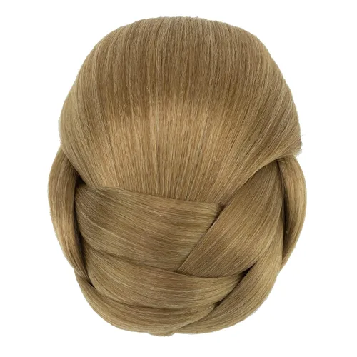Vista 20 de IMISSU Cubierta de pelo trenzado con moño, piezas de cabello en forma de dona, coleteros para cabello con clips de peluca, recogida y recogida