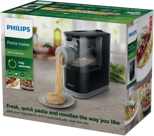 Vista 10 de Philips HR2371/05 Máquina para hacer pasta, compacta. Viva Collection, color negra, S, Negro