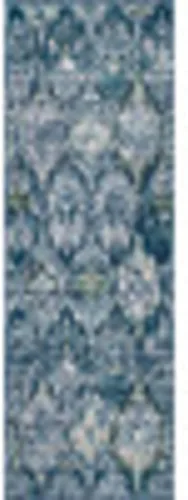 Vista 4 de Unique Loom Sumter Collection - Alfombra de área Brewton (2 pies x 6 pies, azul marino/azul)