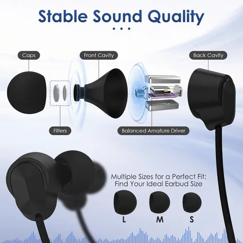 Vista 4 de Auriculares Bluetooth con banda para el cuello, auricular Bluetooth