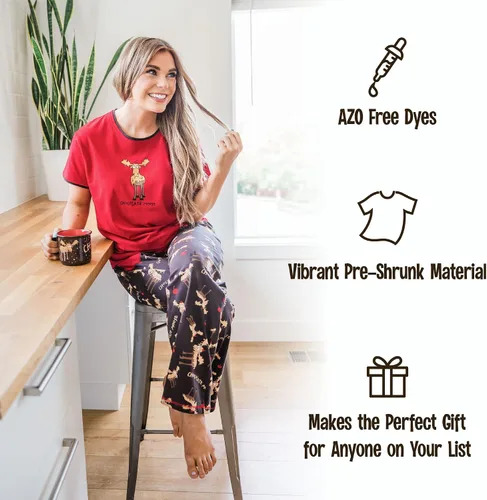 Vista 6 de Lazy One Pijamas para mujer, lindos pantalones de pijama de granja y parte superior separados