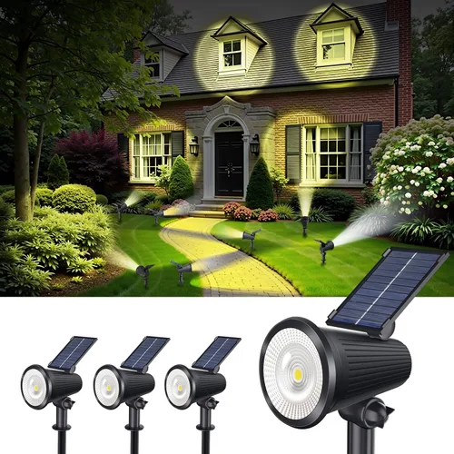 Vista 13 de Solar Powered Spotlights Outdoor Waterproof Sunset Spot LED Lights Ultra Bright for Tree, Flag, Lawn, Statue, Pool, Garden, House, Wall, Yard, Path