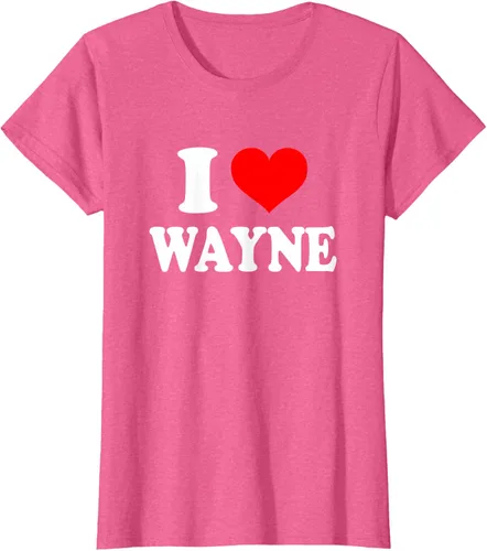 Vista 84 de Wayne - Camiseta I Heart Wayne - I Love Wayne, Negro, S