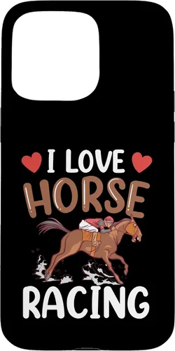 Vista 27 de Funda para iPhone 13 I Love Horse Racing Horses Race Racer