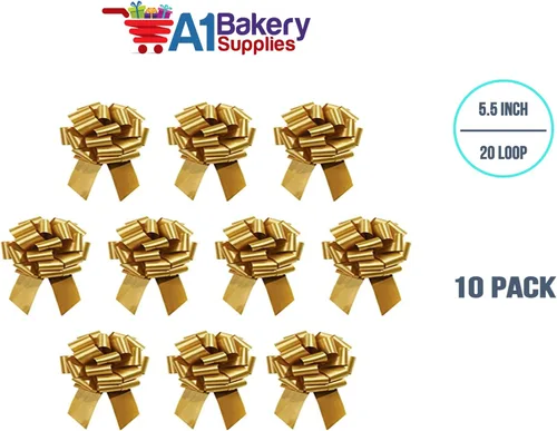 Vista 4 de A1BakerySupplies®, paquete de 10 lazos para regalo de Navidad, boda