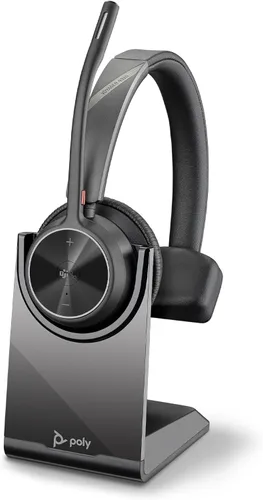 Vista 7 de Poly Voyager 4310 UC Auriculares inalámbricos (Plantronics) – Auriculares Bluetooth de un solo oído con micrófono de cancelación de ruido – Conecta