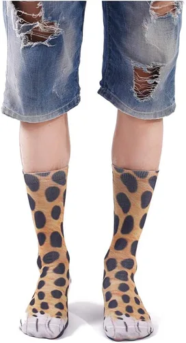 Vista 2 de Regalos de San Valentín para él, ella, hombres y mujeres, divertidos calcetines con patas de animales, calcetines novedosos en 3D locos con patas