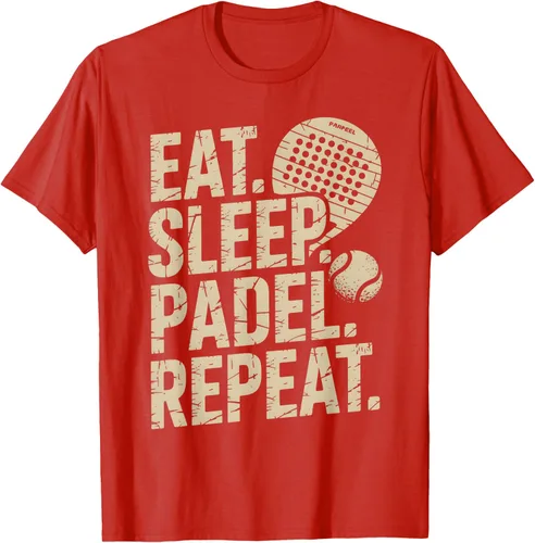 Vista 107 de Camiseta Eat Sleep Padel Repeat Padel Jugador de Tenis