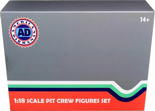 Vista 4 de American Diorama Formula One F1 Pit Crew 7 - Juego de figuras color azul para modelos a escala 1/18