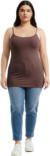 Vista 237 de Emmalise Camisola larga casual básica para mujer, con tirantes ajustables, top en capas