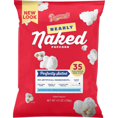 Vista 2 de Palomitas de maíz con mantequilla de miel dorada Nearly Naked, bolsa de 4.5