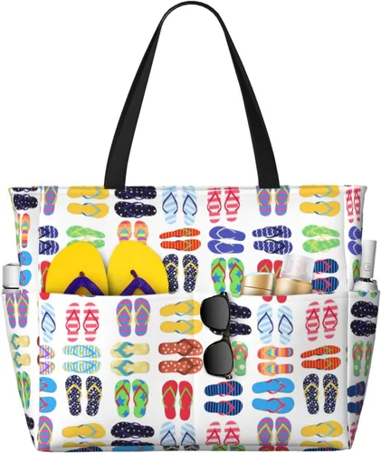 Vista 22 de Bolsa de playa para mujer, bolsa de playa impermeable y a prueba de arena con bolsa húmeda, bolsa de viaje grande para viajes de fin de semana