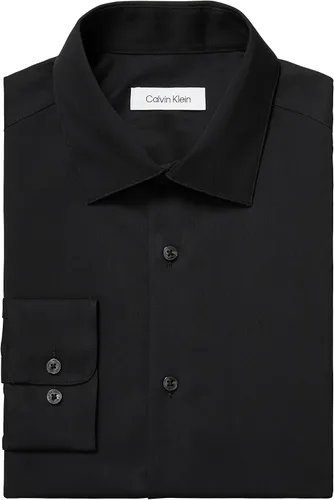 Vista 3 de Camisa de vestir para hombre de Calvin Klein, ajustada, sarga sin necesidad de planchado.