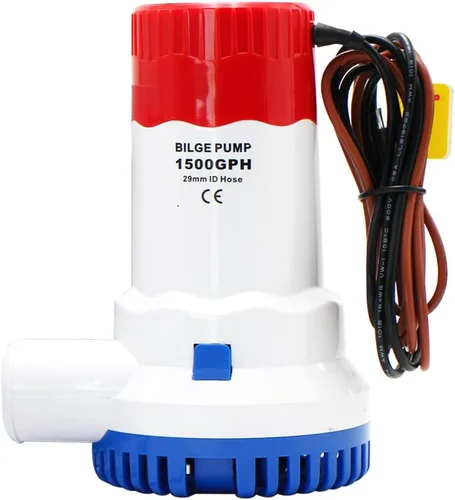 Vista 7 de Bomba de agua automática de 1100 GPH, bomba de sentina de 12 V, equipada con interruptor flotante interno, adecuada para submarinos, charcos