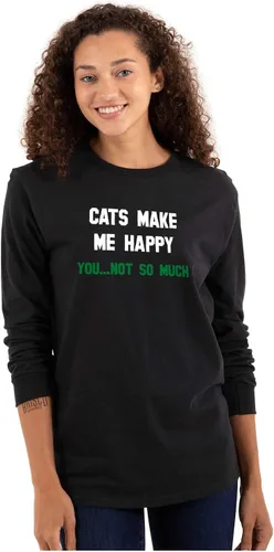 Vista 3 de Cats Make Me Happy You Not So Much Long Sleeve Tshirt Men Women