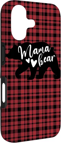 Vista 3 de Mama Bear Buffalo Black and Red Plaid Family Women Mom Gifts Case for iPhone 17