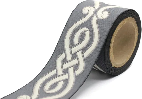 Vista 2 de Muestra 0.27 yardas 2.7 "cinta de jacquard de ajuste de cortinas en espiral para sus cortinas cortinas cortinas bandas cinta de ajuste V1 142 Beige
