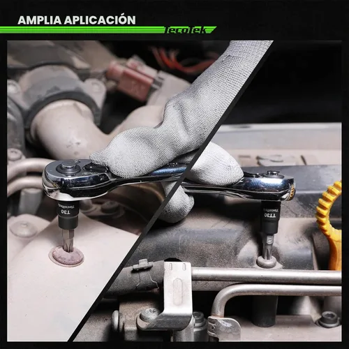 Vista 7 de TecoTek Juego de 67 piezas Master Torx Bit Socket y Enchufe Torx Externo, unidades de 1/4", 3/8" y 1/2", acero S2 y Cr-V, E4 - E24, T6 - T70, TT6
