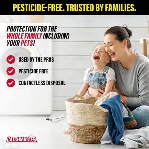 Vista 9 de Catchmaster - Trampa para cucarachas con poderoso cebo a base de alimentos – Trampas adhesivas (paquete de 10) Mata cucarachas para la casa