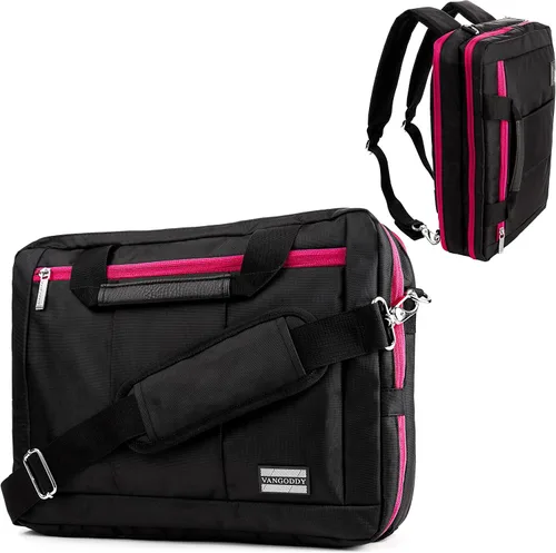 Vista 8 de Vangoddy El Prado 3 en 1 10" 12" Mochila bandolera para portátil (morado negro)