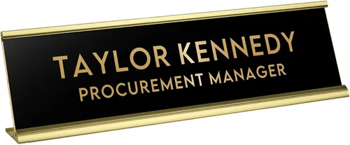 Vista 12 de Placa de escritorio personalizada grabada Personalizada con su nombre y título Decoración perfecta para oficina, negocio o hogar Múltiples