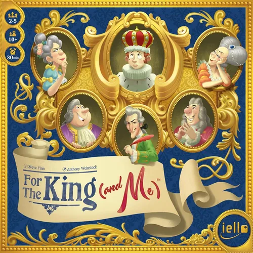 Vista 2 de IELLO: para The King (and Me), juego de mesa de estrategia, un tema cómico que le encantará a toda la familia, mecánica de subastas y colecciones
