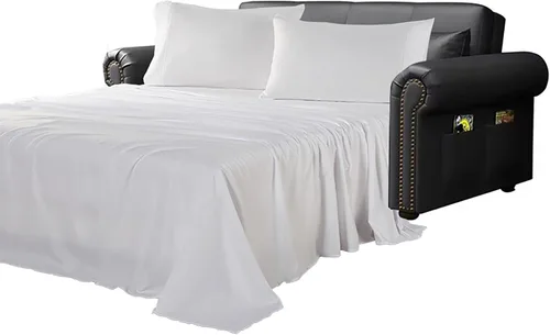 Vista 26 de Kingnex Sábanas de sofá cama individual para sofá cama extraíble de 36 x 72 pulgadas, microfibra suave de doble cepillado 1800, 3 piezas incluyen 1