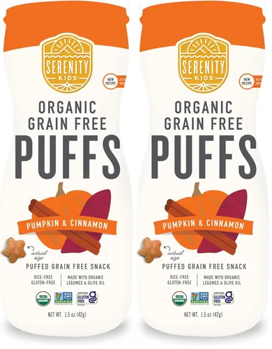 Vista 8 de Serenity Kids - Hojaldritos sin granos y seguros para alérgenos para niños y bebés de más de 6 meses - Sin granos, gluten, nueces, arroz - Vegetales