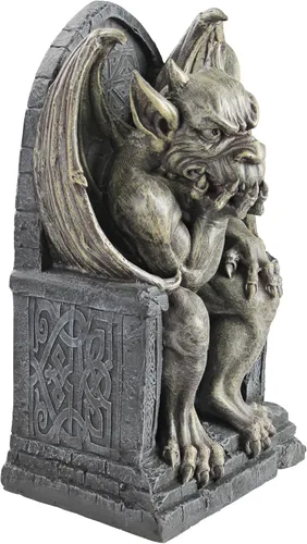 Vista 2 de Design Toscano Estatua del trono de gárgola de Hemlock (tamaño grande)