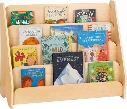 Vista 11 de OOOK Estantería de madera para niños con 3 cajas de almacenamiento
