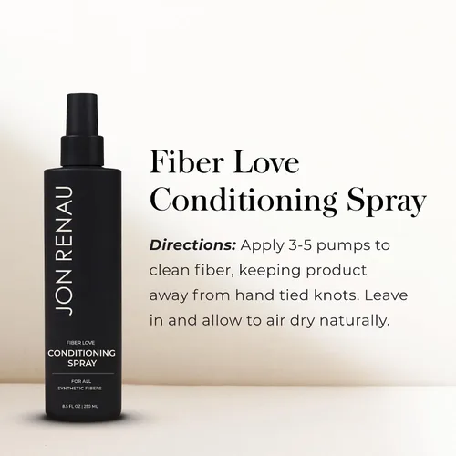 Vista 4 de Jon Renau Fiber Love - Spray acondicionador sintético sin enjuague para pelucas y extensiones de cabello, spray desenredante para cabello sintético